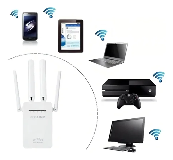 Repetidor de Sinal Wi-Fi Pix-Link 4 Antenas