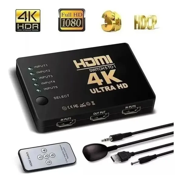 Switch HDMI 5 em 1