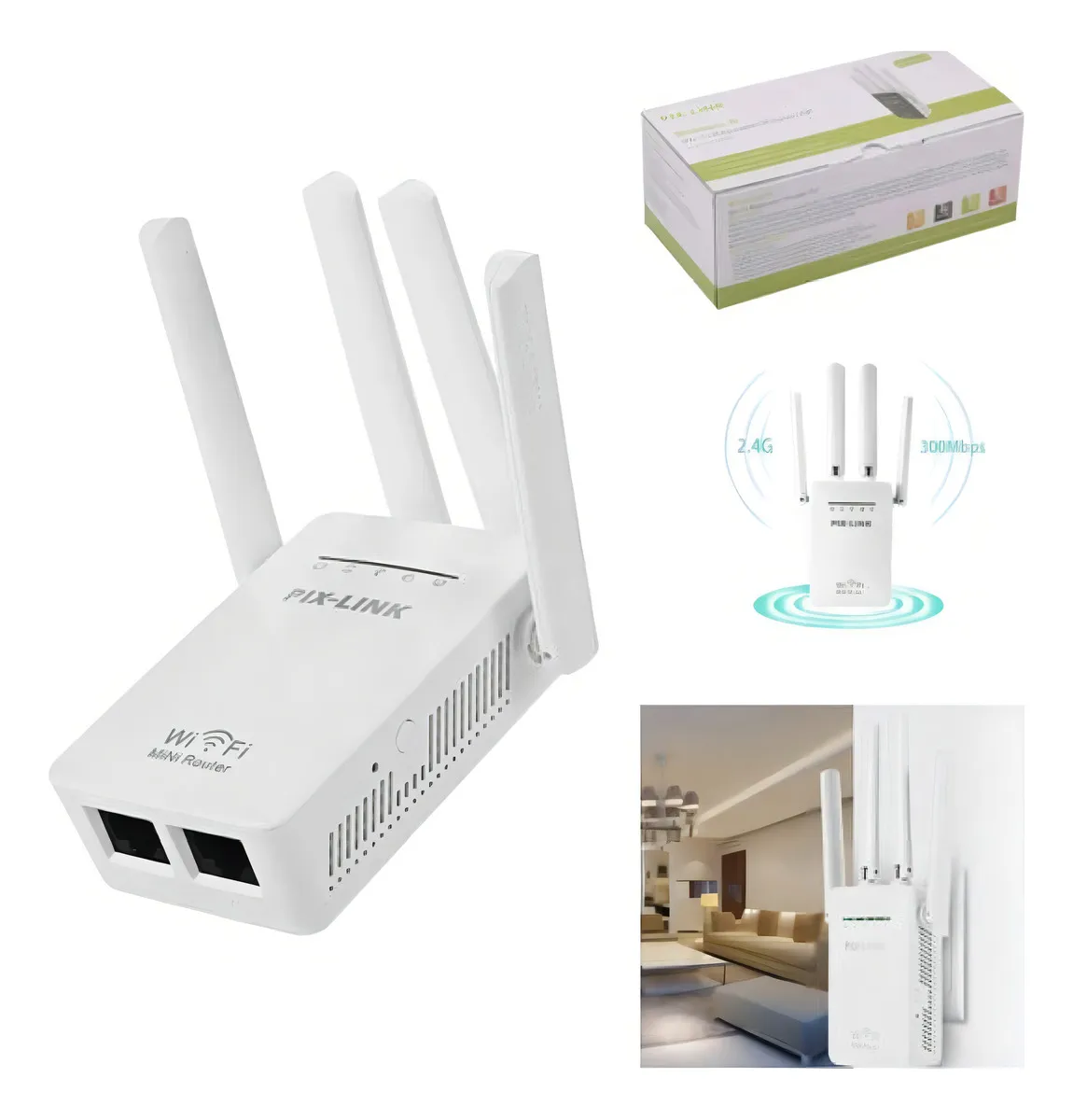 Repetidor de Sinal Wi-Fi Pix-Link 4 Antenas - Image 4