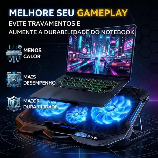 Base com 4 Cooler para Notebook