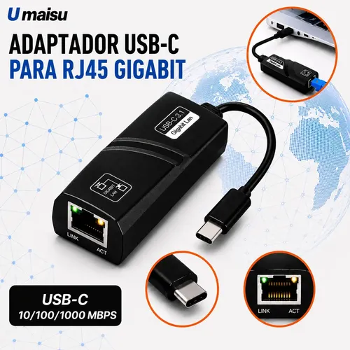 Adptador Tipo C para RJ45