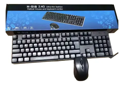 KIT TECLADO + MOUSE WIRELESS H-518