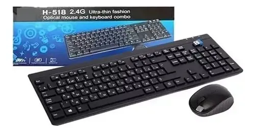 KIT TECLADO + MOUSE WIRELESS H-518