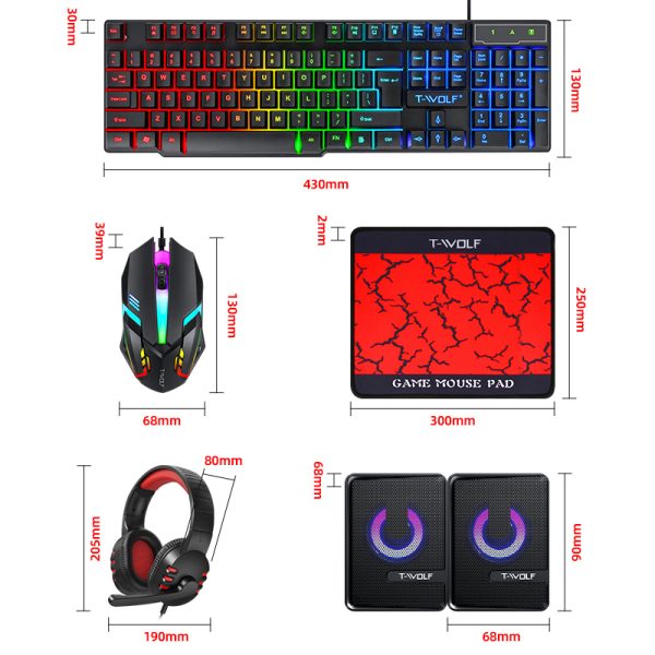 KIT GAMER 5H1 5 EM 1