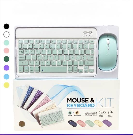 Kit Mini Teclado e Mouse Bluetooth