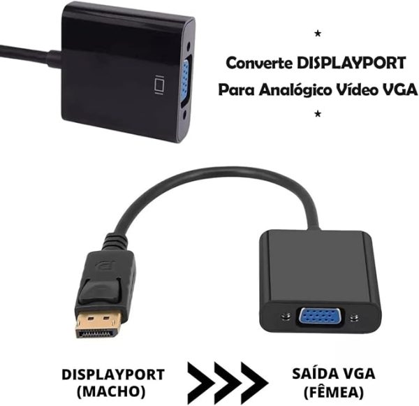 Adaptador Displayport para VGA