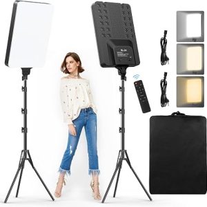 Luzes LED de Vídeo com Controle Remoto e Suporte