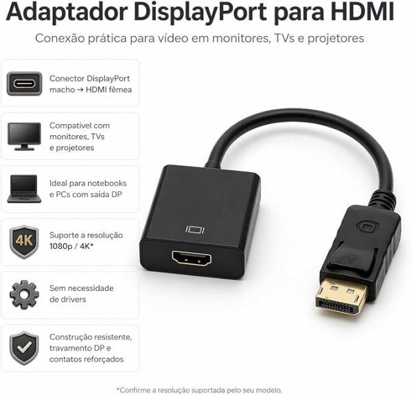 Adaptador Displayport para HDMI