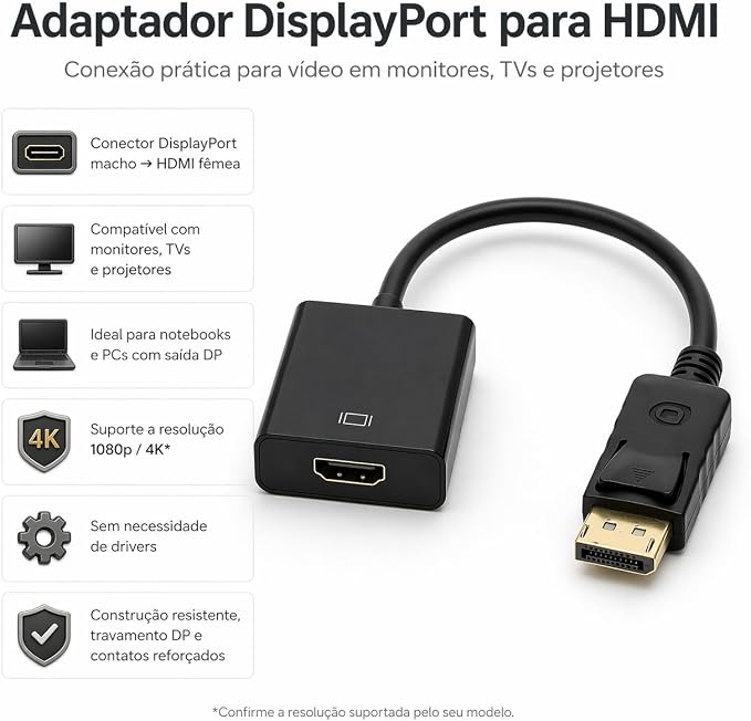Adaptador Displayport para HDMI - Image 2